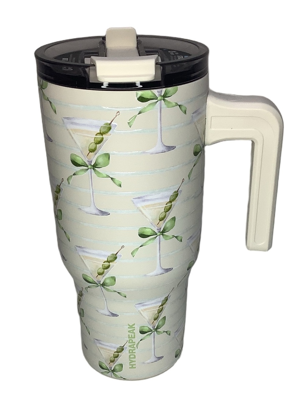 Hydrapeak Martini Bow Insulated Flip Lid Tumbler New
